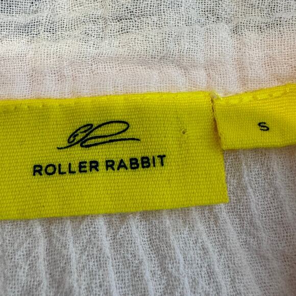 Roller Rabbit Embroidered Peasant Sleeve Top - Size S - Picture 5 of 6